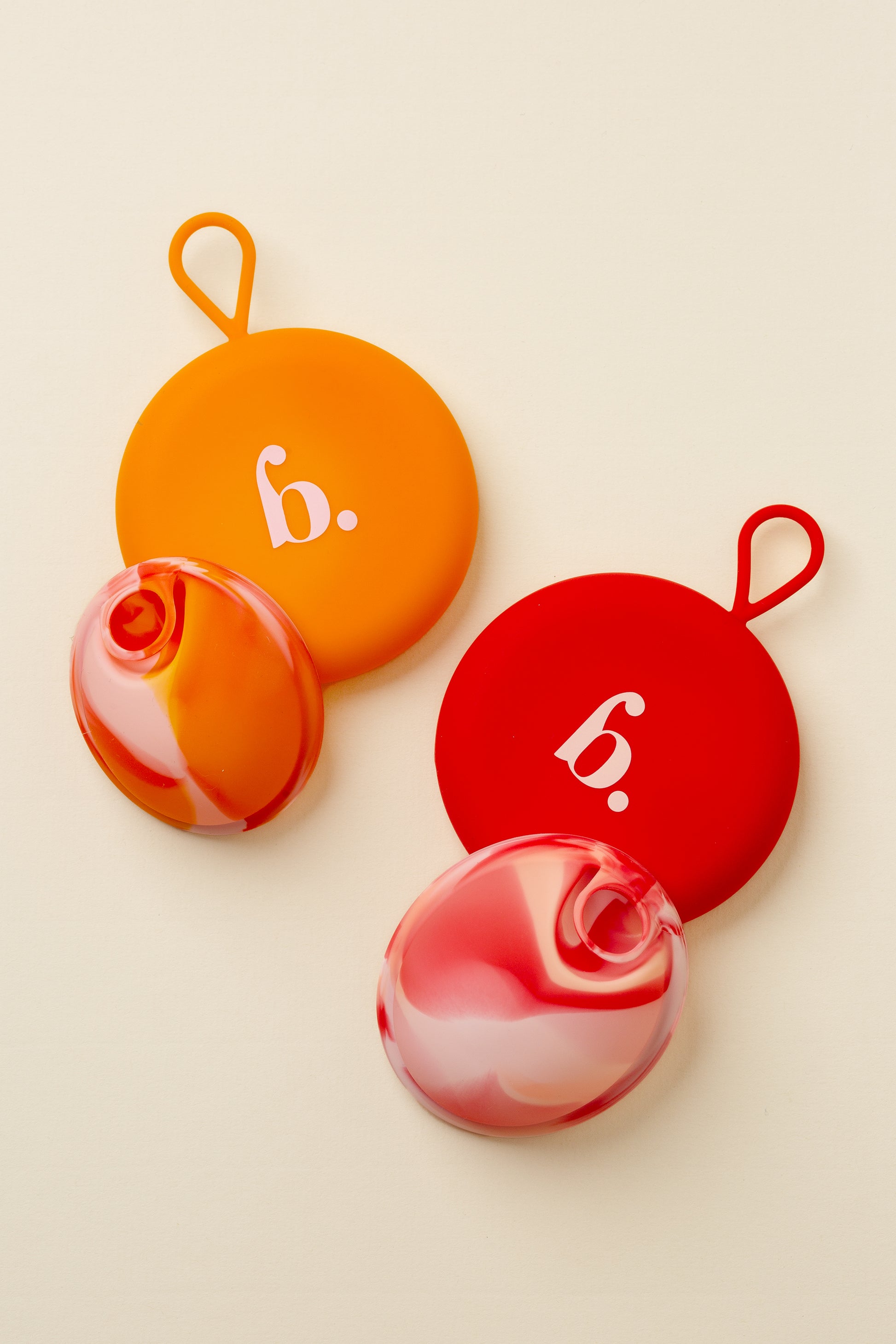 Bodyotics - Reusable Menstrual Discs With Pull-Off Ring - S & L - Orange