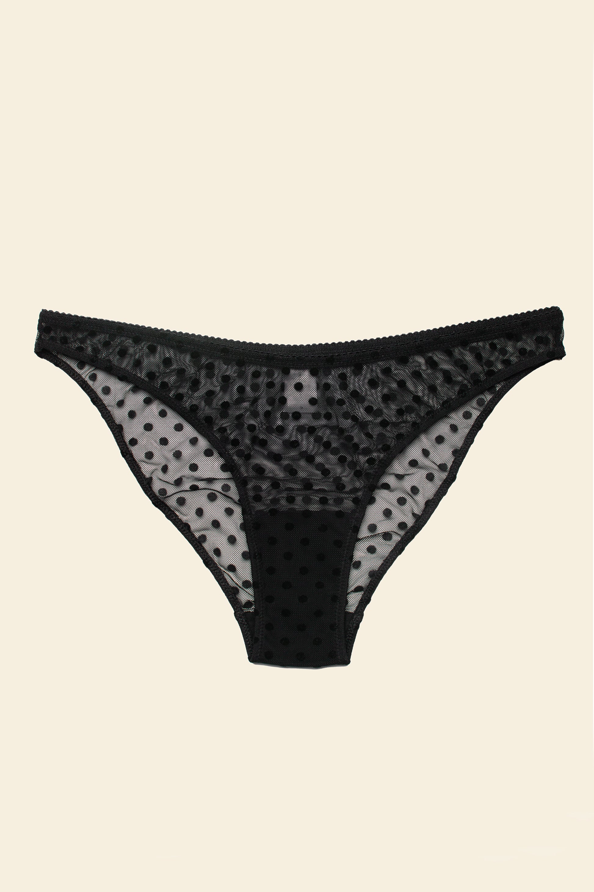 UNDERSTATEMENT - Mesh Bikini Briefs - Black Dots