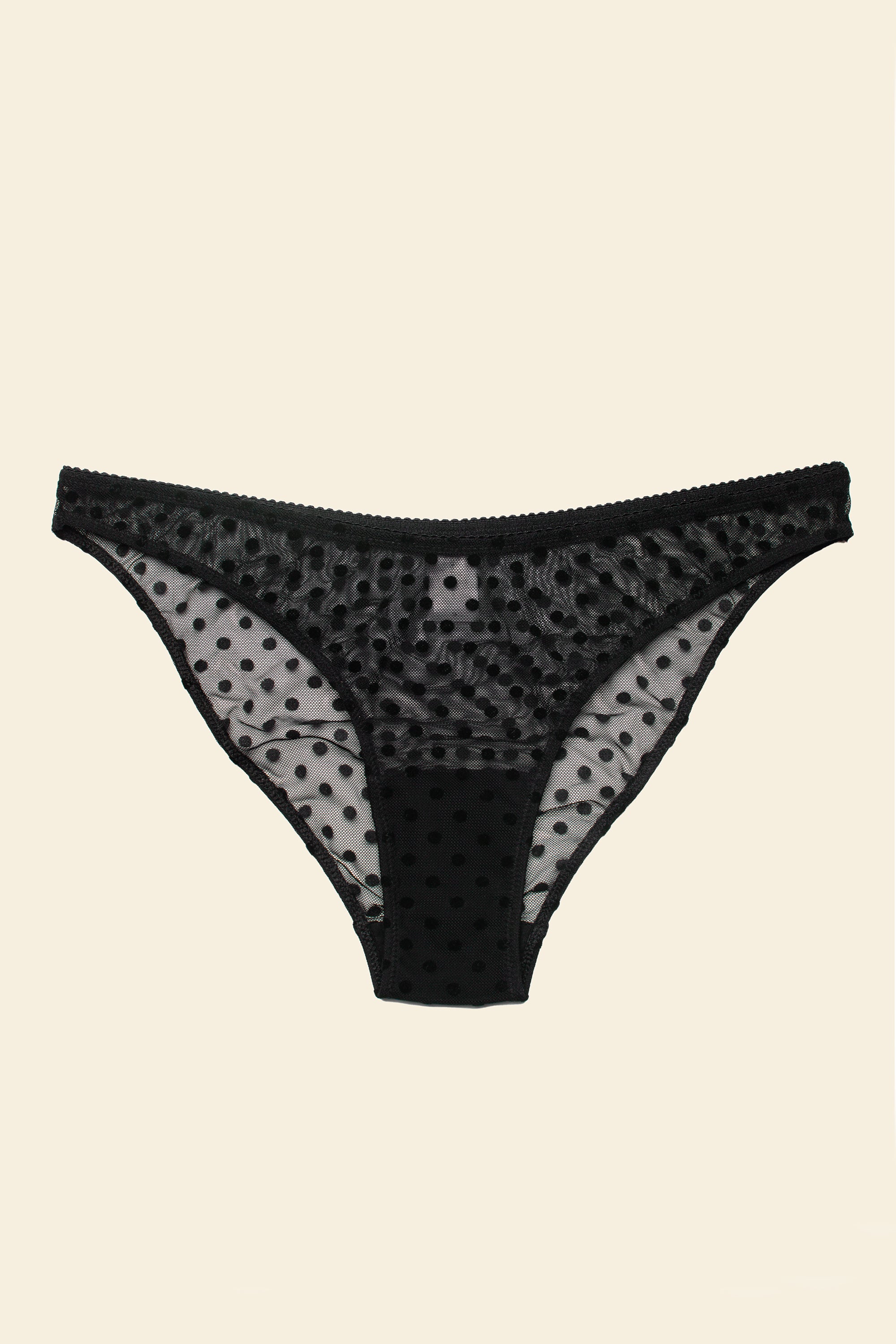 UNDERSTATEMENT - Mesh Bikini Briefs - Black Dots