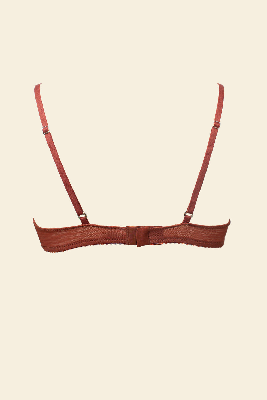 UNDERSTATEMENT - Mesh Double Triangle Bralette - Rust