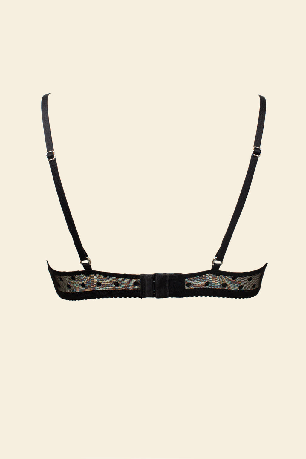 UNDERSTATEMENT - Mesh V-Balconette - Black Dots