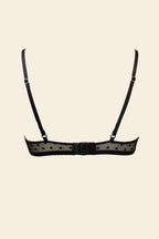 UNDERSTATEMENT - Mesh V-Balconette - Black Dots