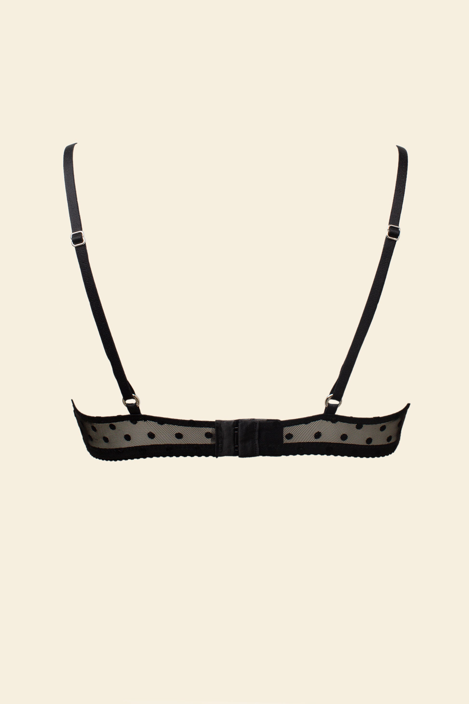 UNDERSTATEMENT - Mesh V-Balconette - Black Dots