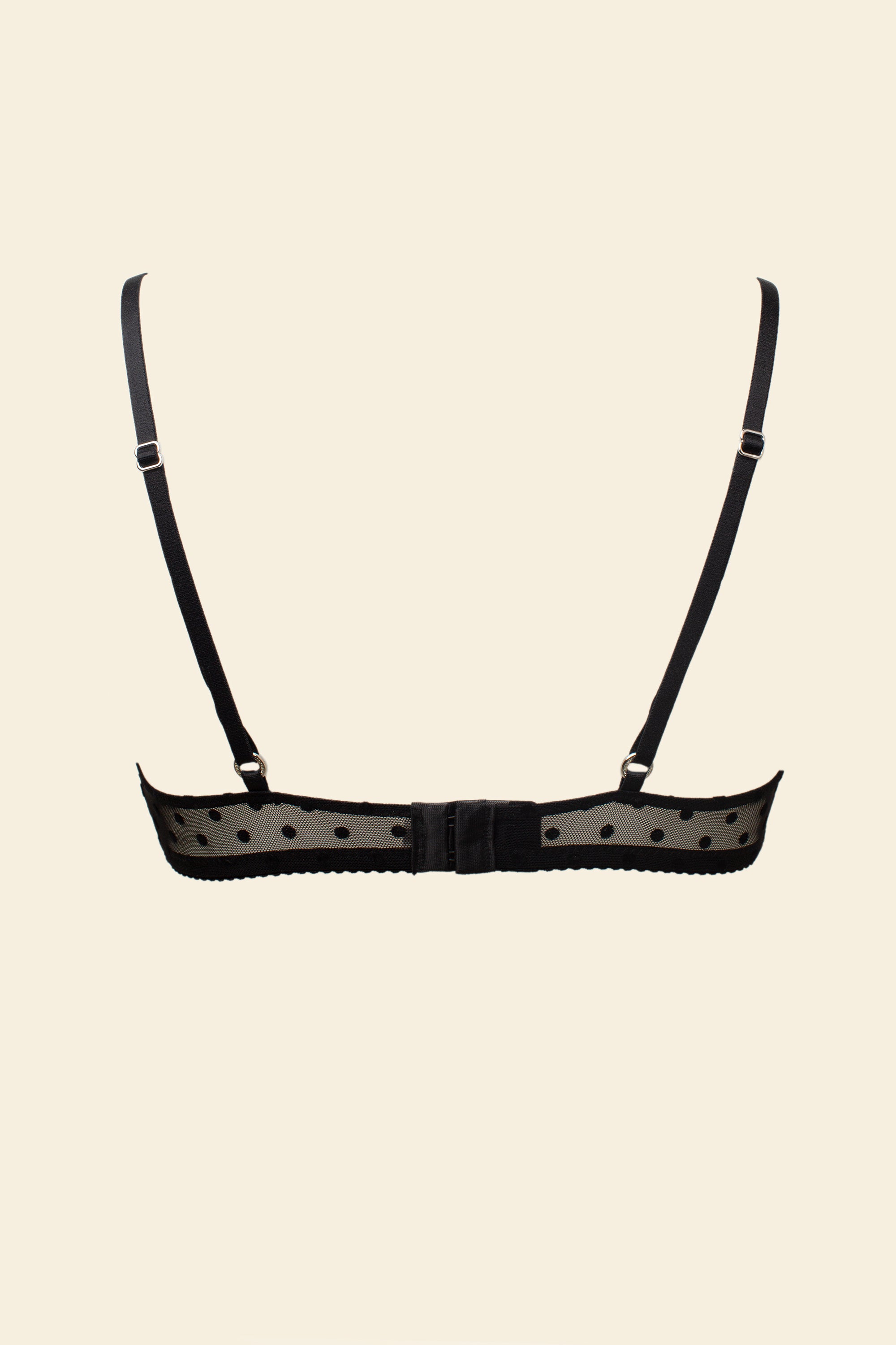 UNDERSTATEMENT - Mesh V-Balconette - Black Dots