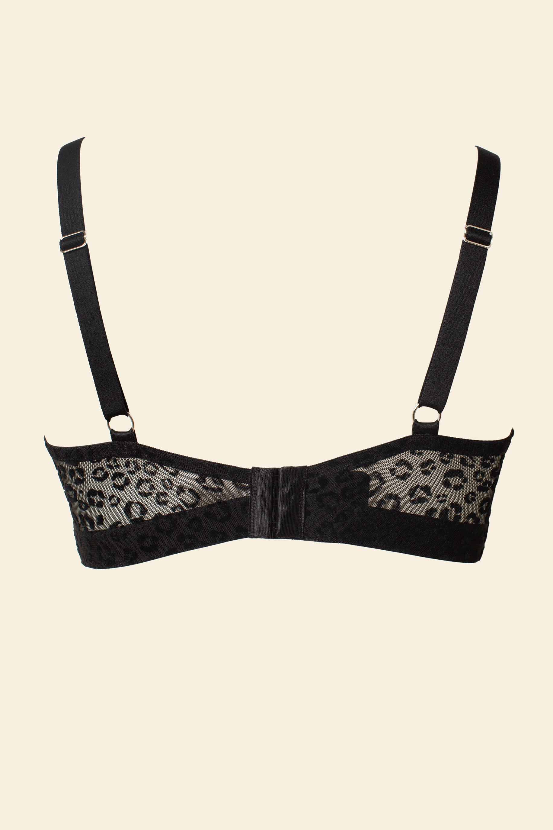 UNDERSTATEMENT - Mesh Support+ Bralette - Black Leopard