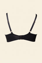 Skarlett Blue - Entice Lace Full Coverage Side Support Balconette Bra - Black/Nylon