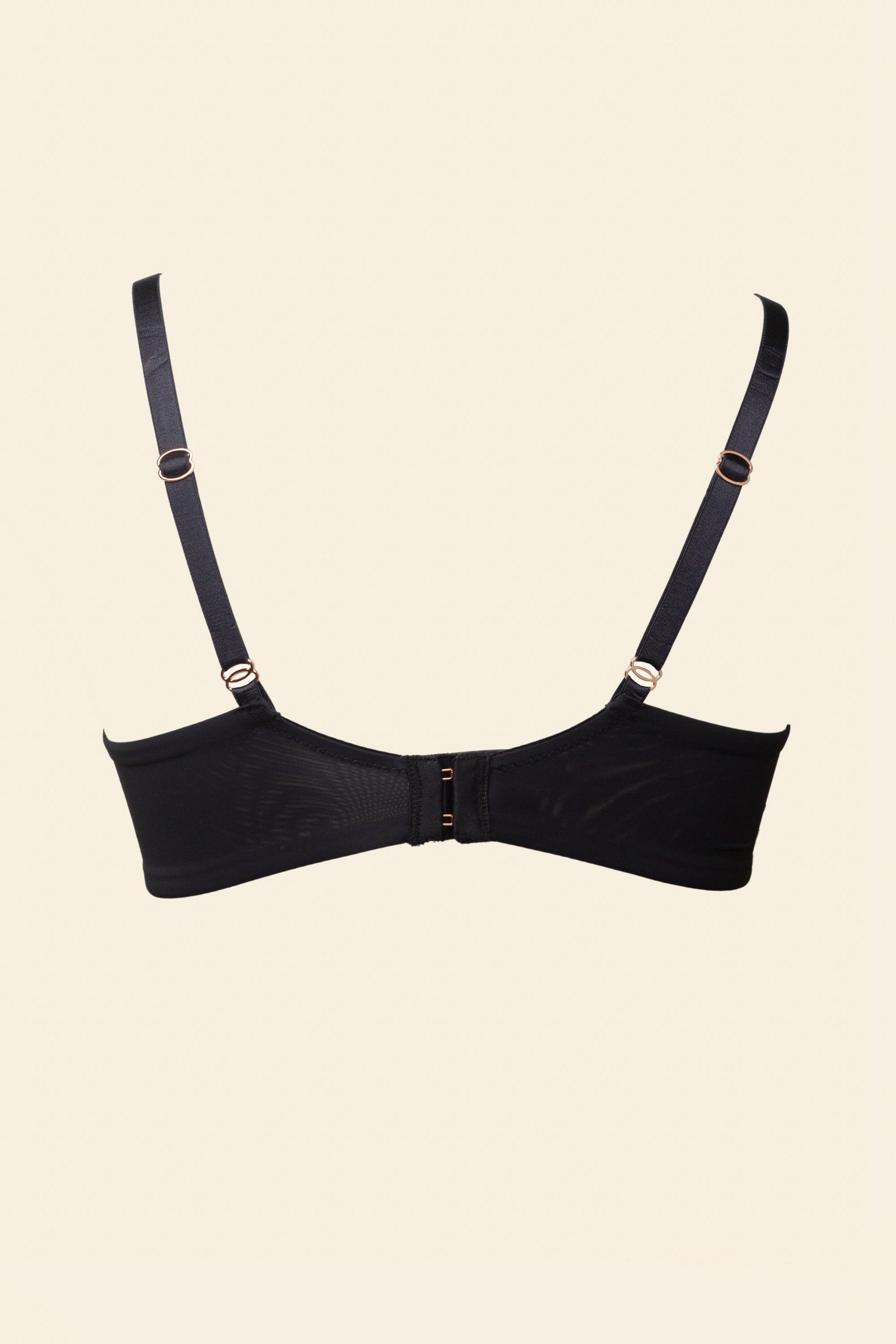 Skarlett Blue - Entice Lace Full Coverage Side Support Balconette Bra - Black/Nylon
