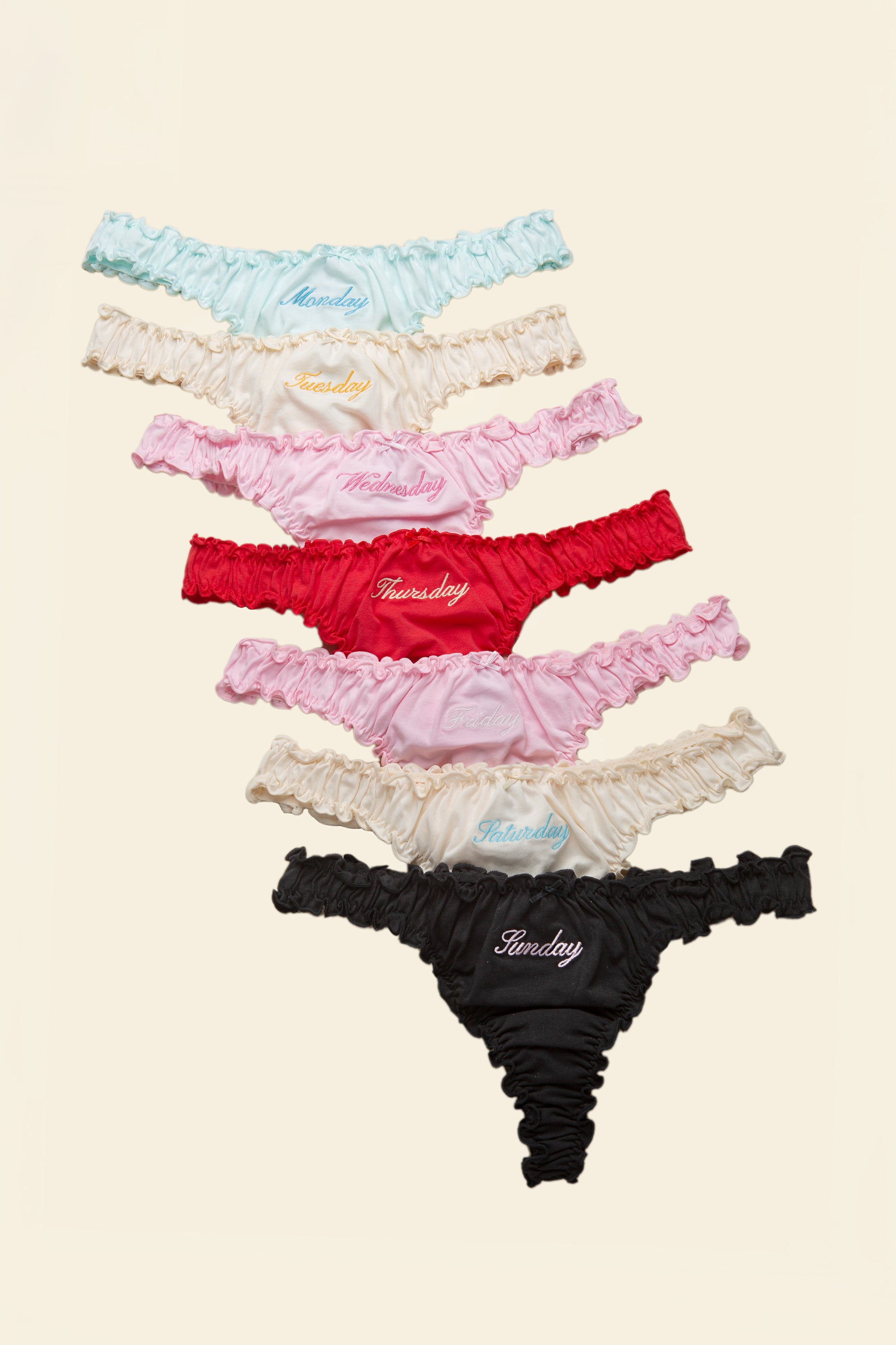 Organic Basics - Core Ruffled Thong Week-Pack