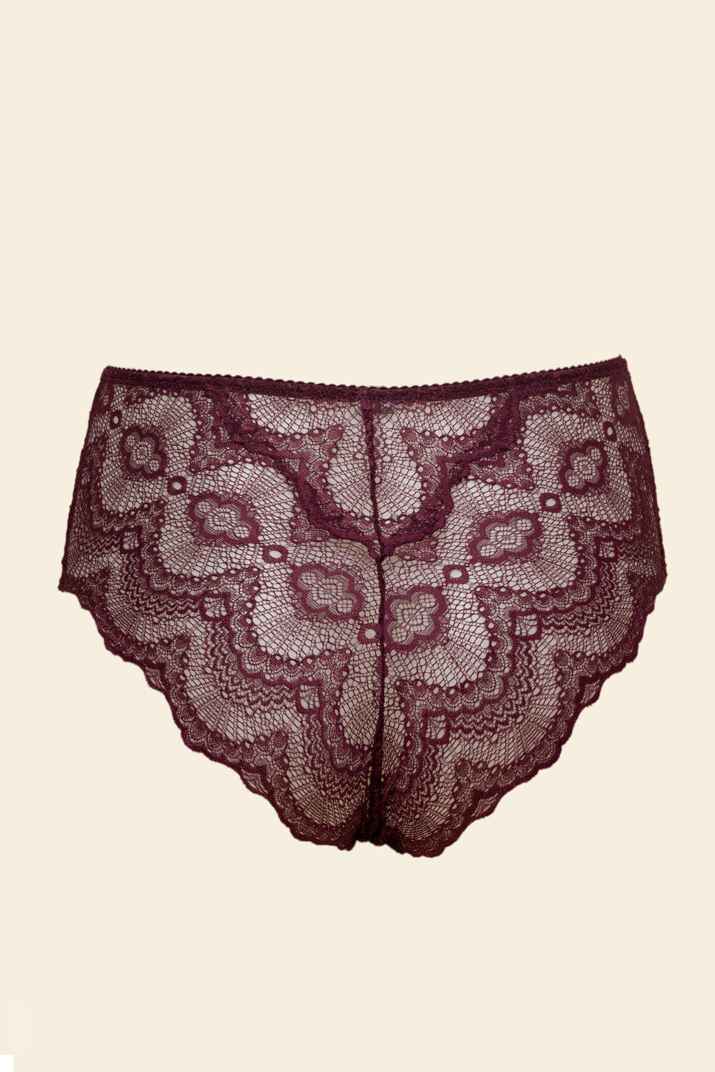 UNDERSTATEMENT - Lace Highwaist Briefs - Cherry