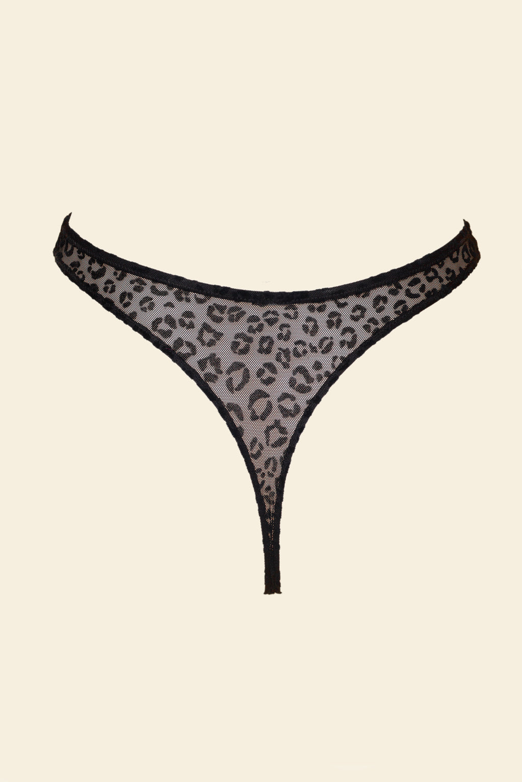 UNDERSTATEMENT - Mesh Thong - Black Leopard