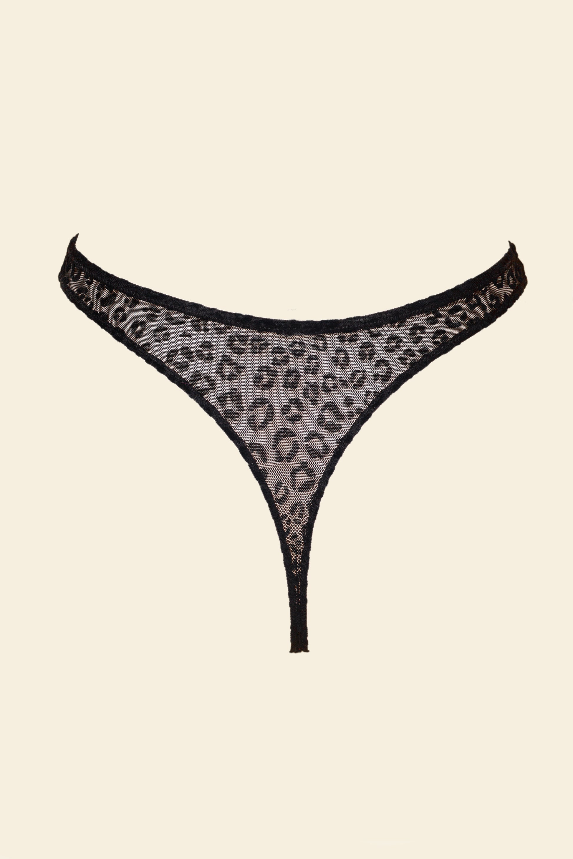 UNDERSTATEMENT - Mesh Thong - Black Leopard