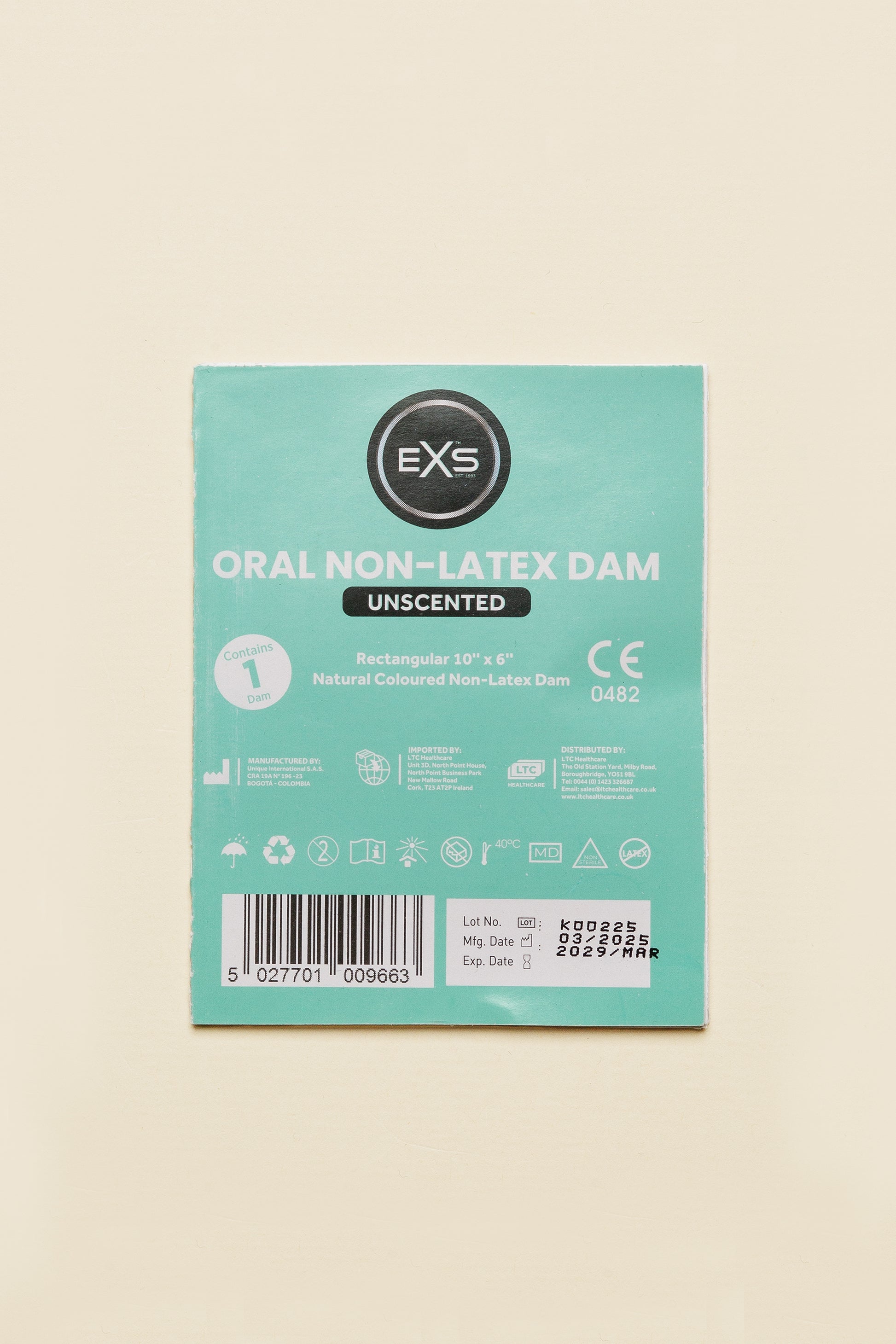 EXS -  Oral Dams Unscented Non-latex