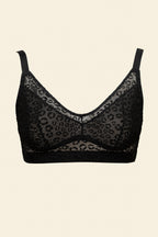 UNDERSTATEMENT - Mesh Support+ Bralette - Black Leopard