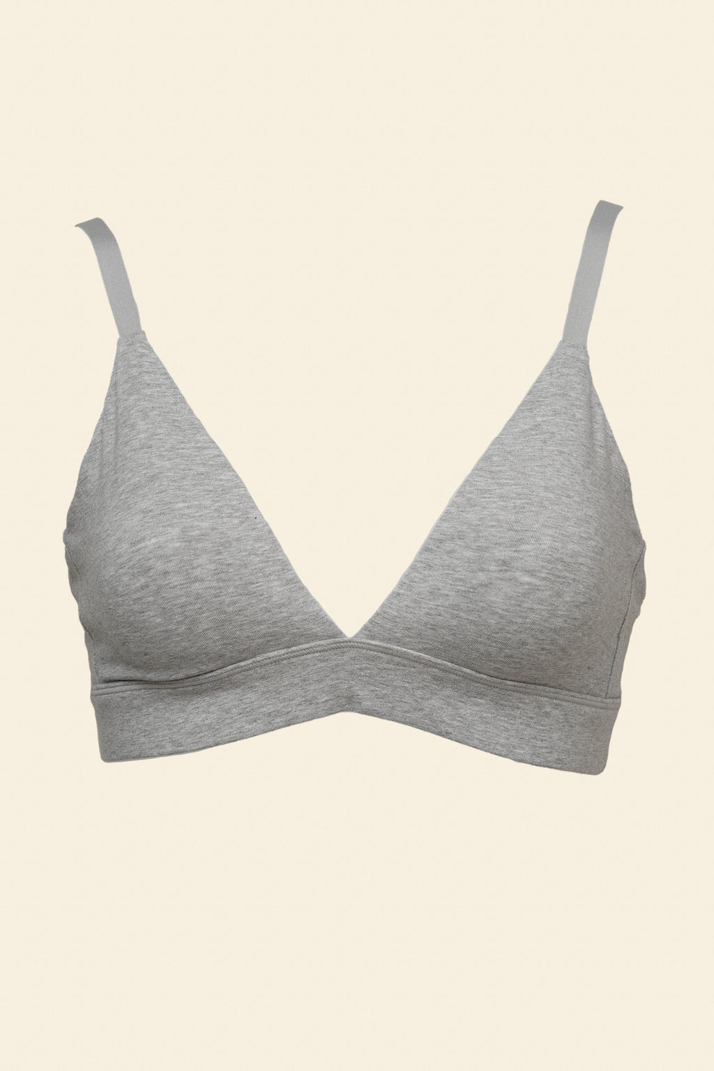 Organic Basics - Core Triangle Bralette - Grey Melange