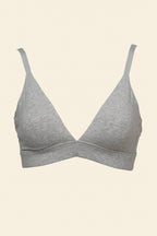 Organic Basics - Core Triangle Bralette - Grey Melange