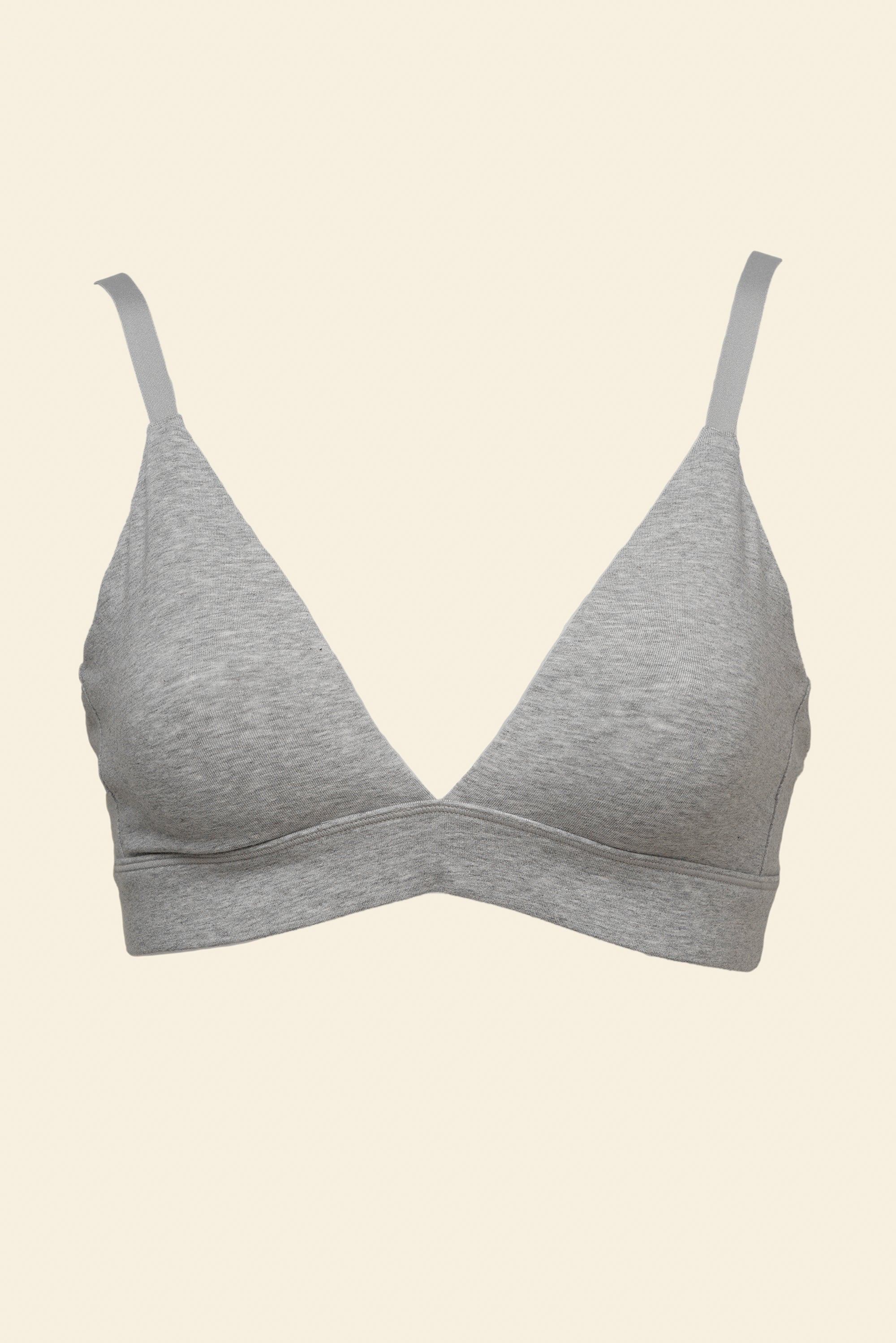 Organic Basics - Core Triangle Bralette - Grey Melange