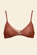 UNDERSTATEMENT - Mesh Double Triangle Bralette - Rust