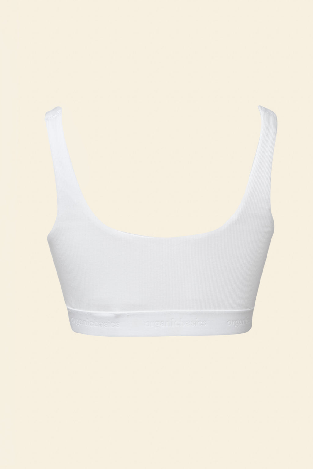 Organic Basics - Core Rib Tank Bralette - White